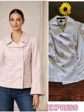 EXPRESS Pink Double-Breasted Jacket 💕